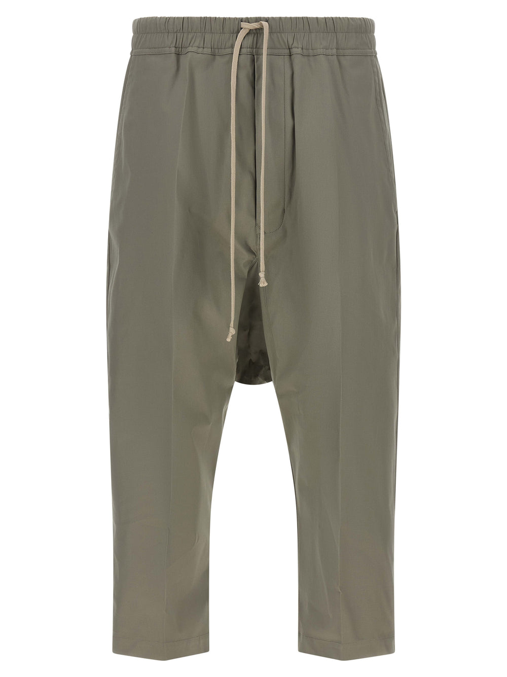 Rick Owens Cotton Cropped Trousers in Gray