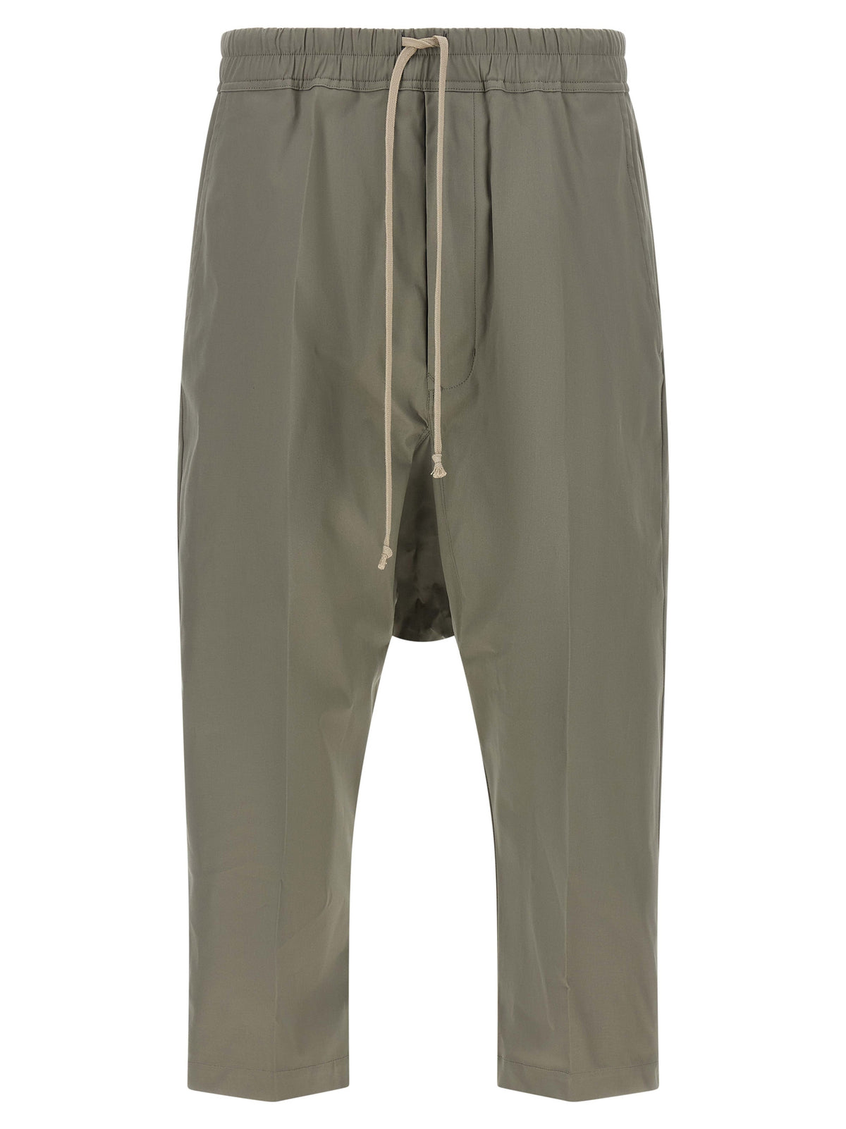 Rick Owens Cotton Cropped Trousers in Gray