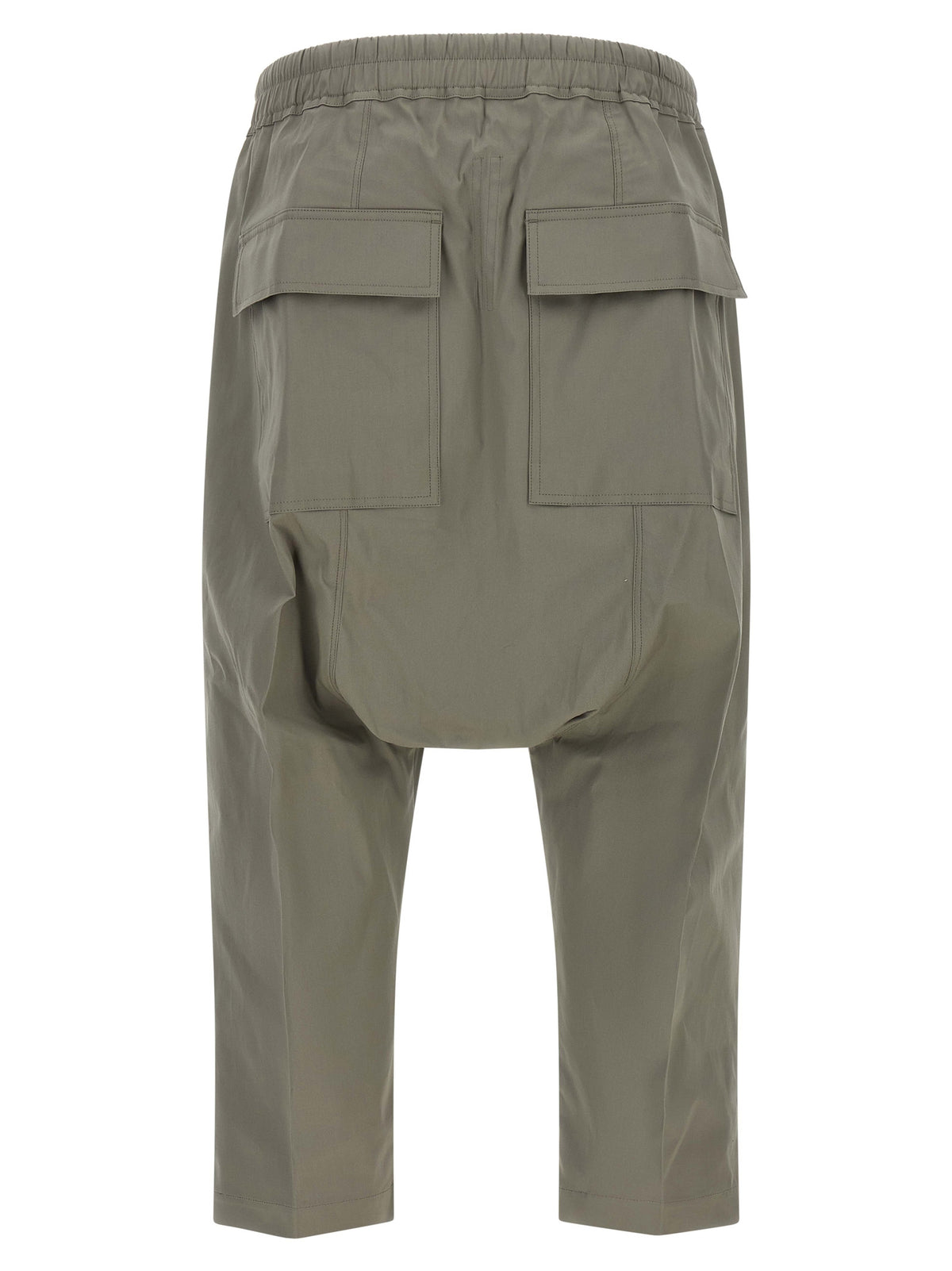Rick Owens Cotton Cropped Trousers in Gray