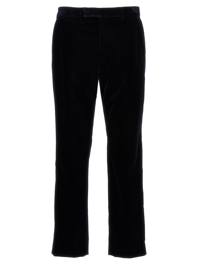 Blue Cotton Casual Pants mens luxury fashion - Mens Edit