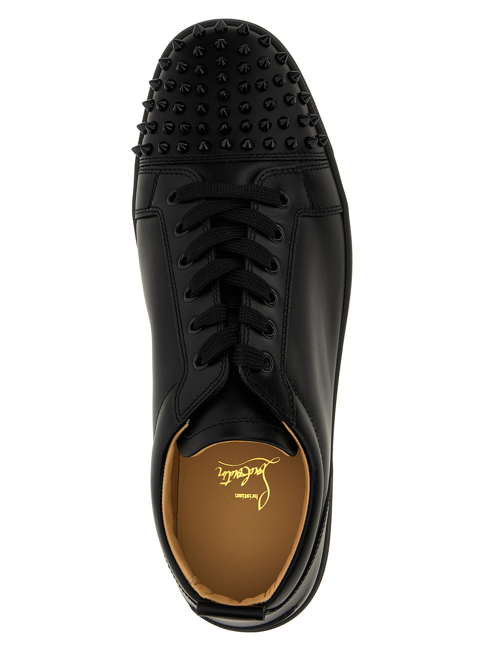 Christian Louboutin 100% Calfskin Low Top Sneakers in Black