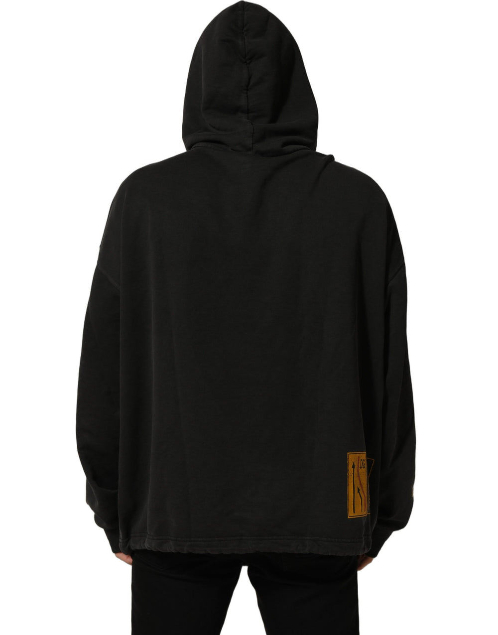 Dolce & Gabbana 100% Cotton Hooded Oversized Sweater in Black
