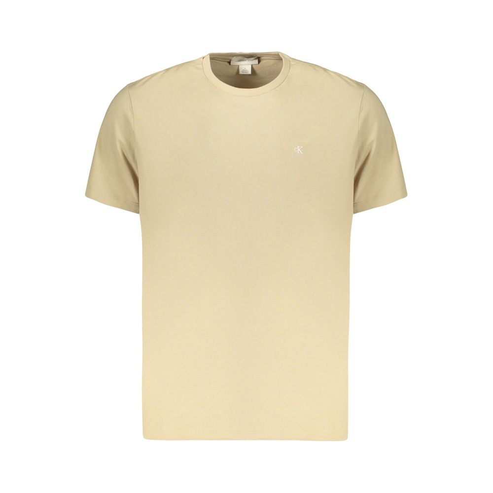 Beige Cotton Men's T-Shirt