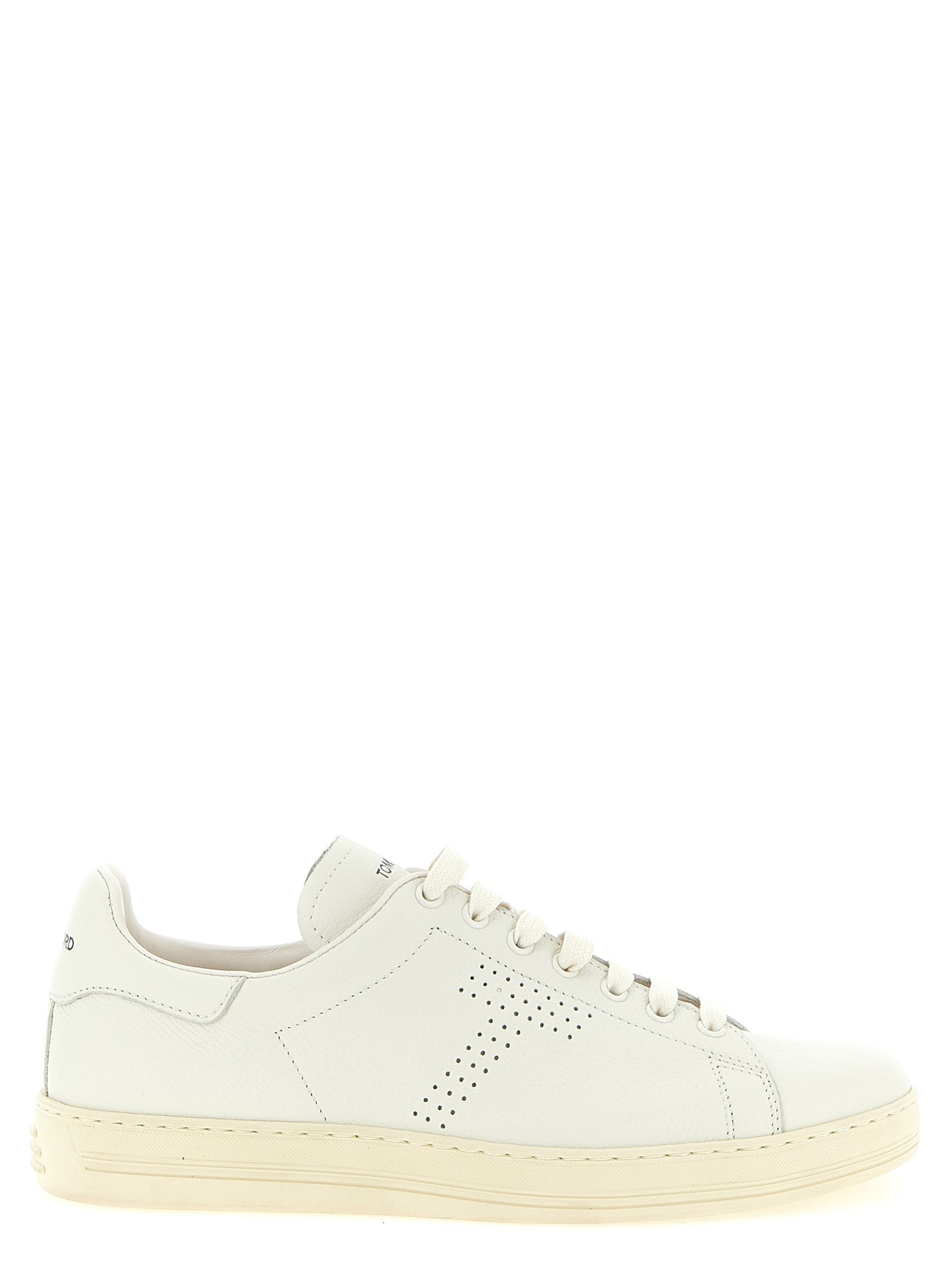 Tom Ford Δερμάτινα χαμηλό προφίλ Sneakers 'Warwick' σε Λευκό