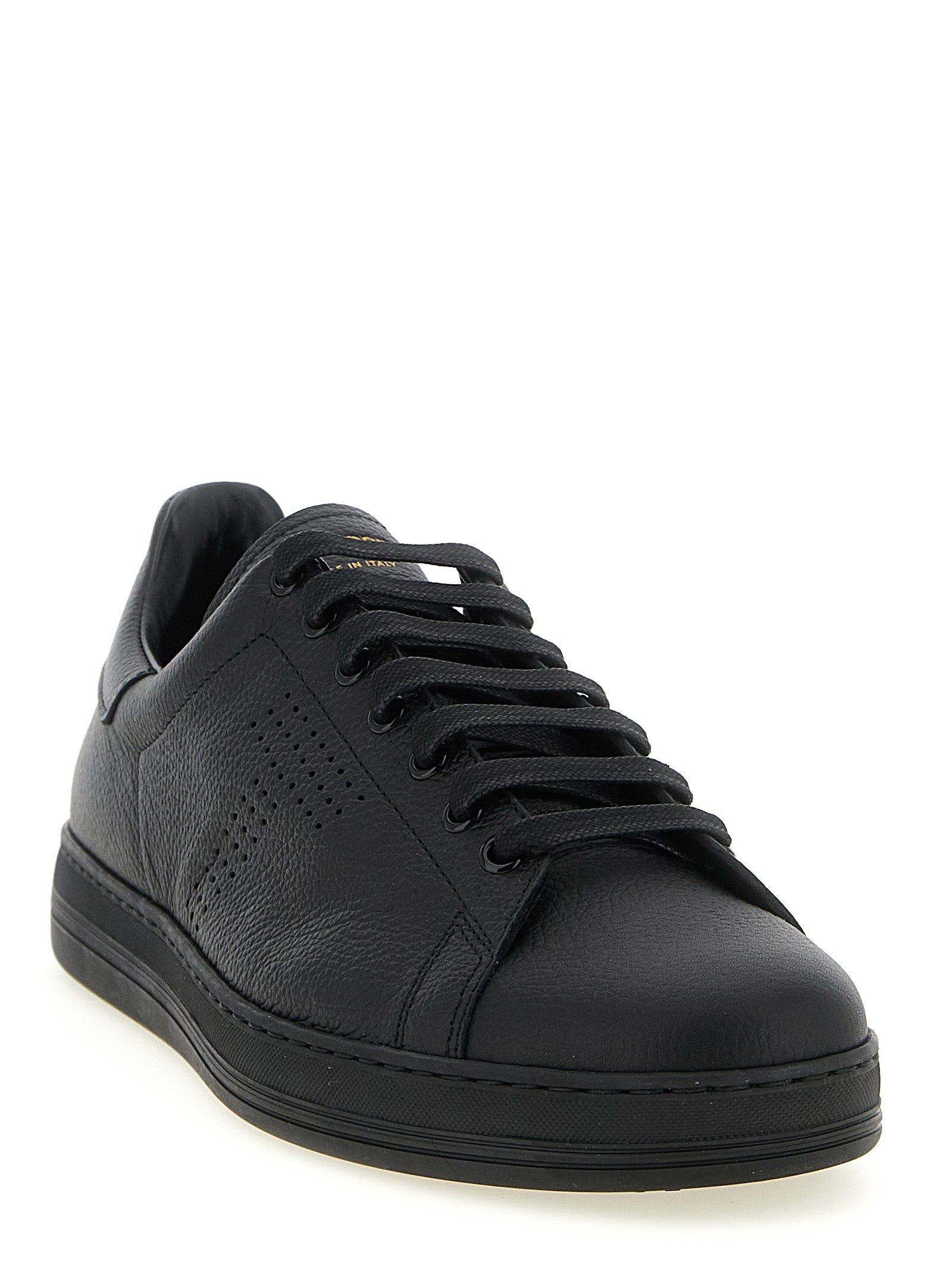Tom Ford Δερμάτινα Sneakers Χαμηλής Κοπής σε Μαύρο