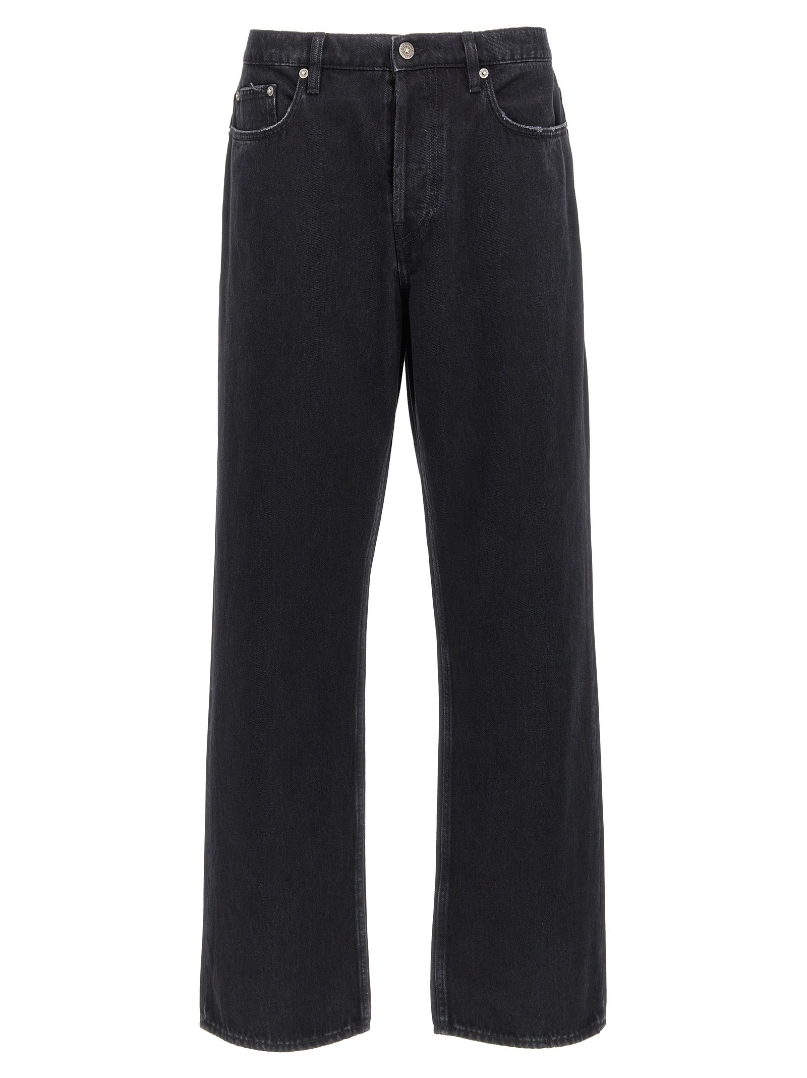 Golden Goose 100% Cotton Straight-Leg Jeans in Black