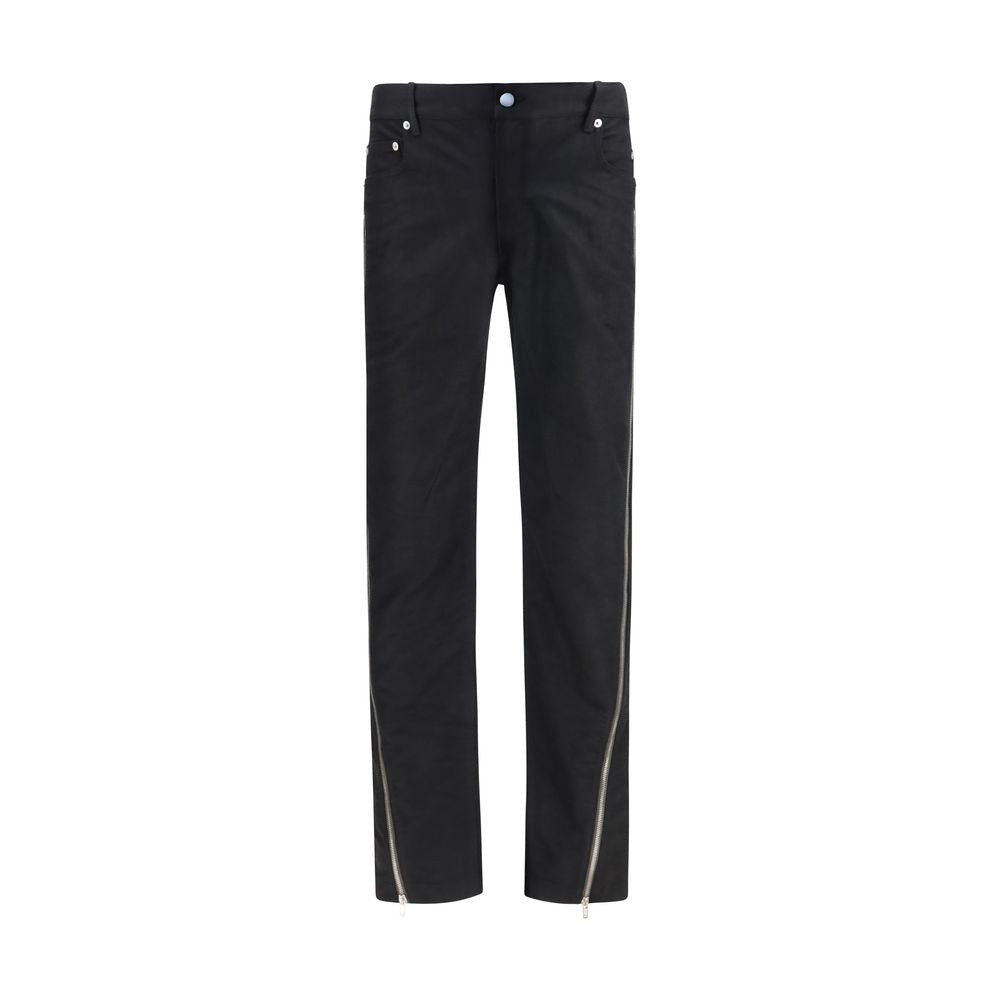 Rick Owens Merino Wool Straight-Leg Trousers in Black