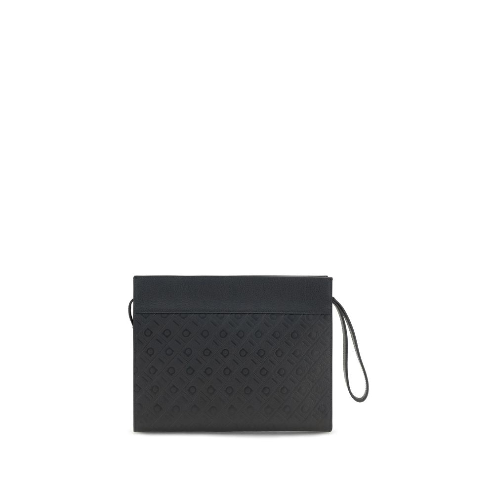 Ferragamo Calf Leather Handbag in Black