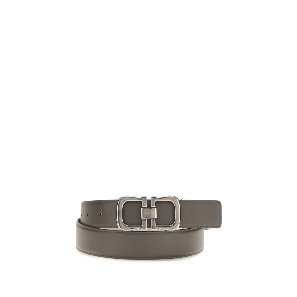 Ferragamo Reversible Calf Leather Belt in Brown