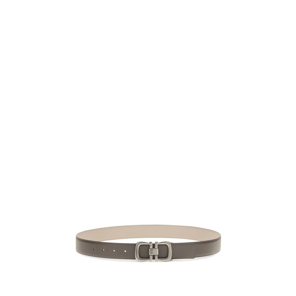 Ferragamo Reversible Calf Leather Belt in Brown