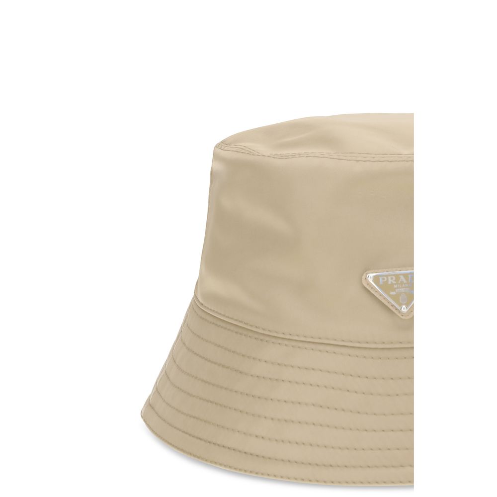 Prada Re-Nylon Bucket Hat in Beige