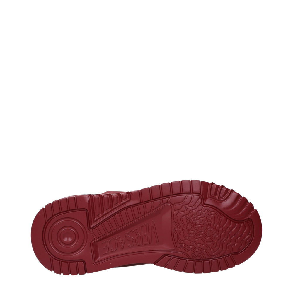 Versace Leather Chunky Sneakers in Red