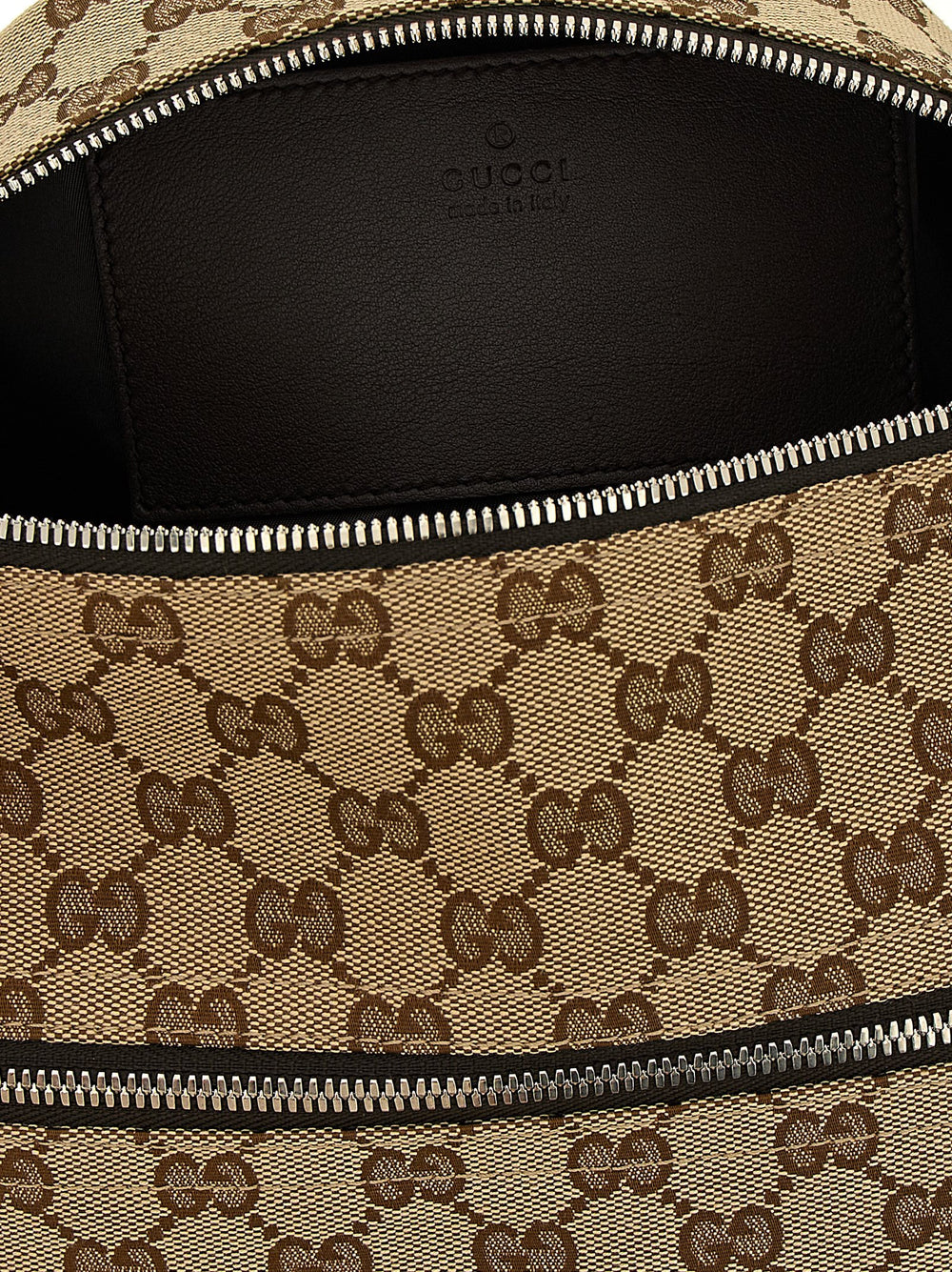 Gucci Τσάντα Ώμου από Ύφασμα GG σε Μπεζ