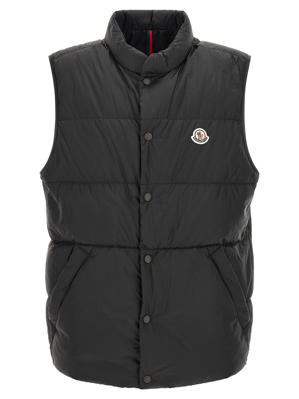 Moncler Αμάνικο Μπουφάν από Πολυαμίδιο σε Μαύρο