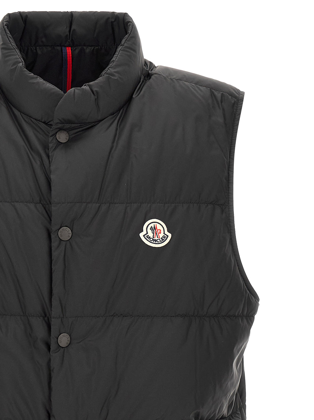 Moncler Αμάνικο Μπουφάν από Πολυαμίδιο σε Μαύρο