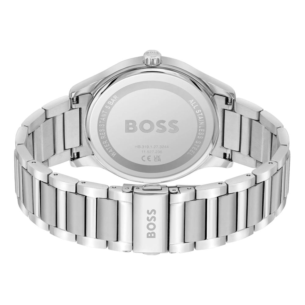 Hugo Boss Ανδρικό Ρολόι Dress από Ανοξείδωτο Ατσάλι σε Γκρι