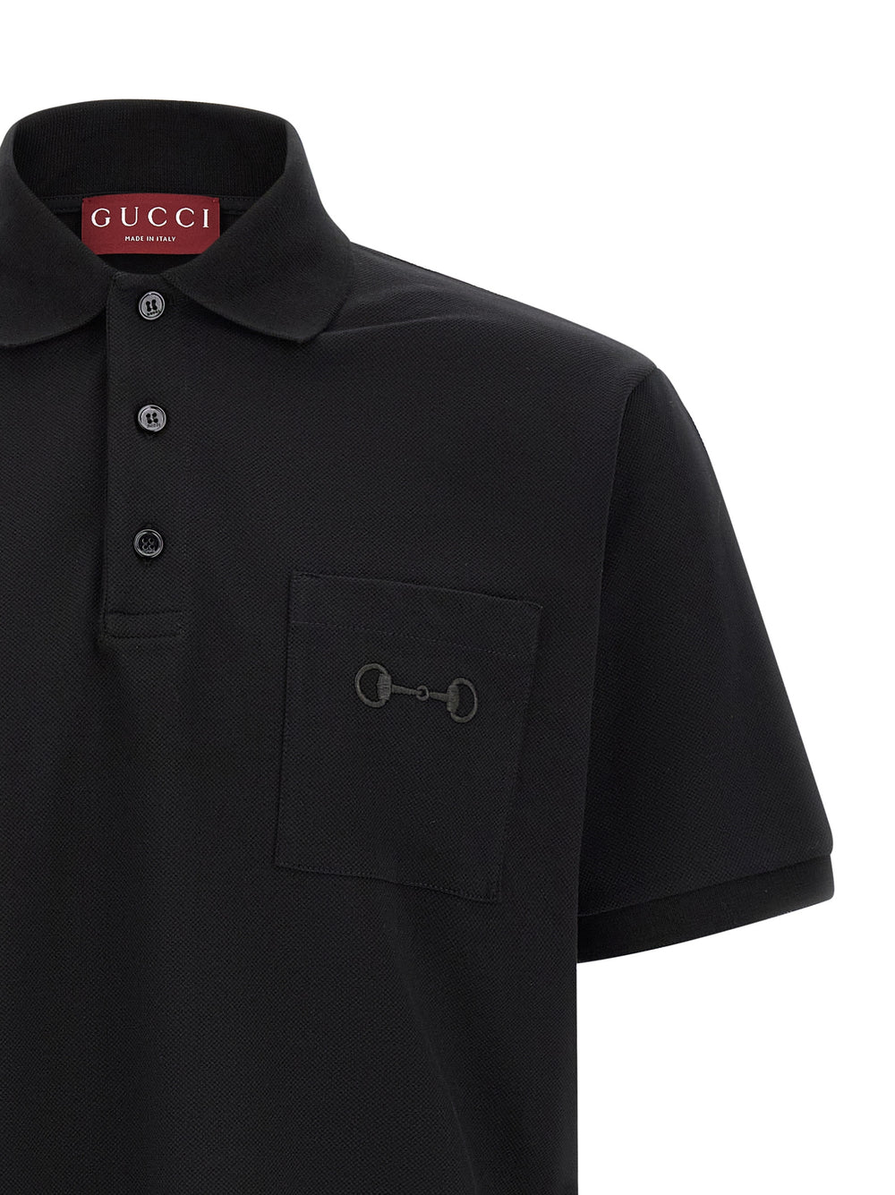Gucci 100% Cotton Polo Shirt in Black