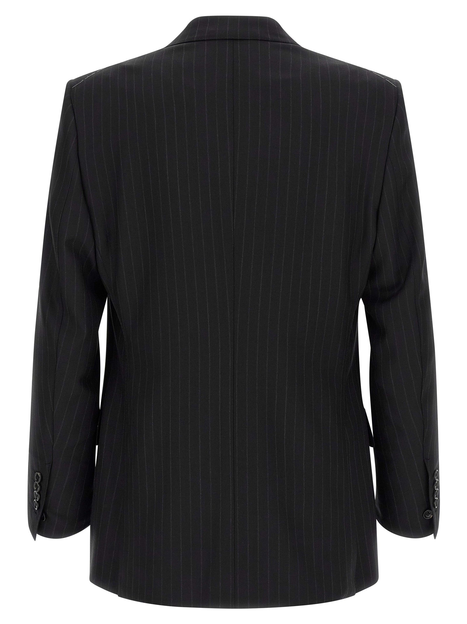 Tom Ford Double-Breasted Wool Suit in Black