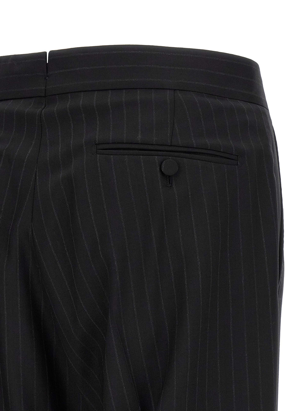 Tom Ford Double-Breasted Wool Suit in Black