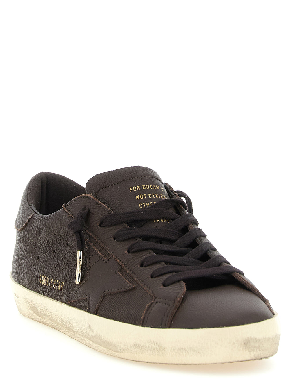 Golden Goose Super-Star Leather Sneakers in Brown