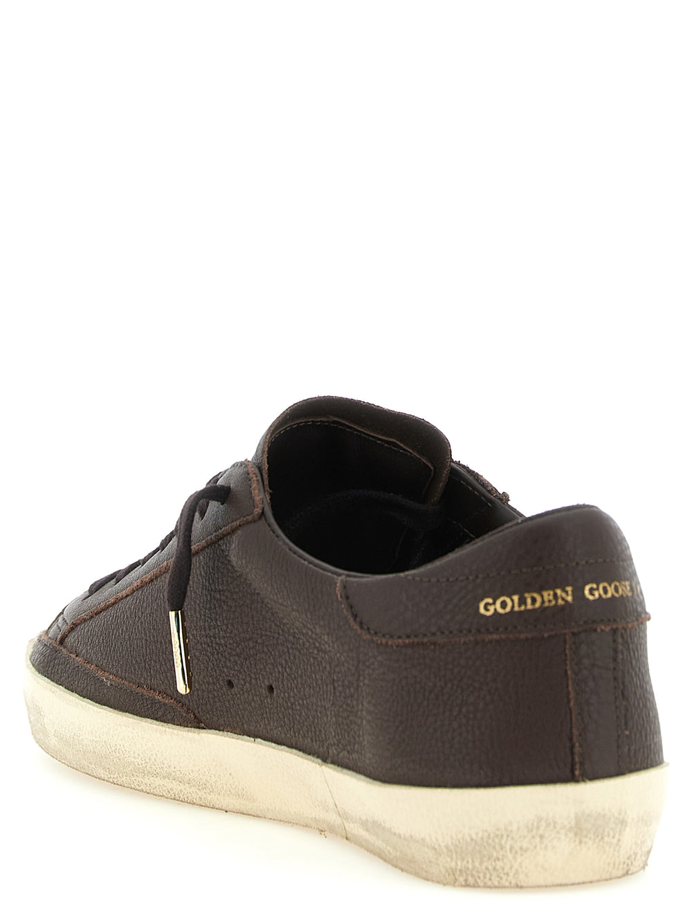 Golden Goose Super-Star Leather Sneakers in Brown