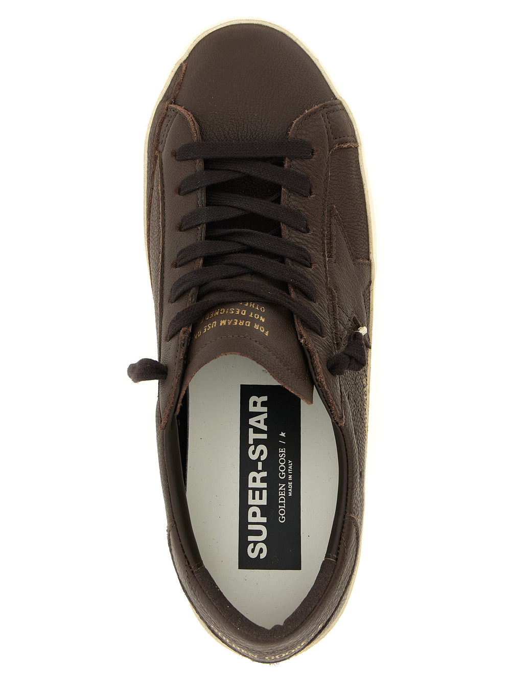 Golden Goose Super-Star Leather Sneakers in Brown