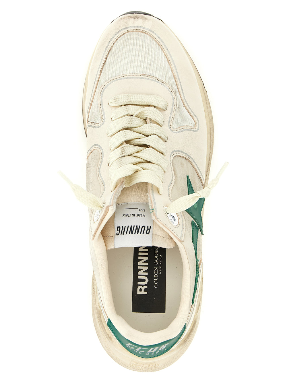 Golden Goose Bicolor Leather Sneakers in Green
