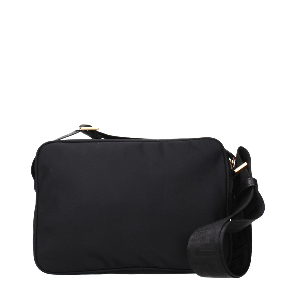 Versace Fabric Crossbody Bag in Black