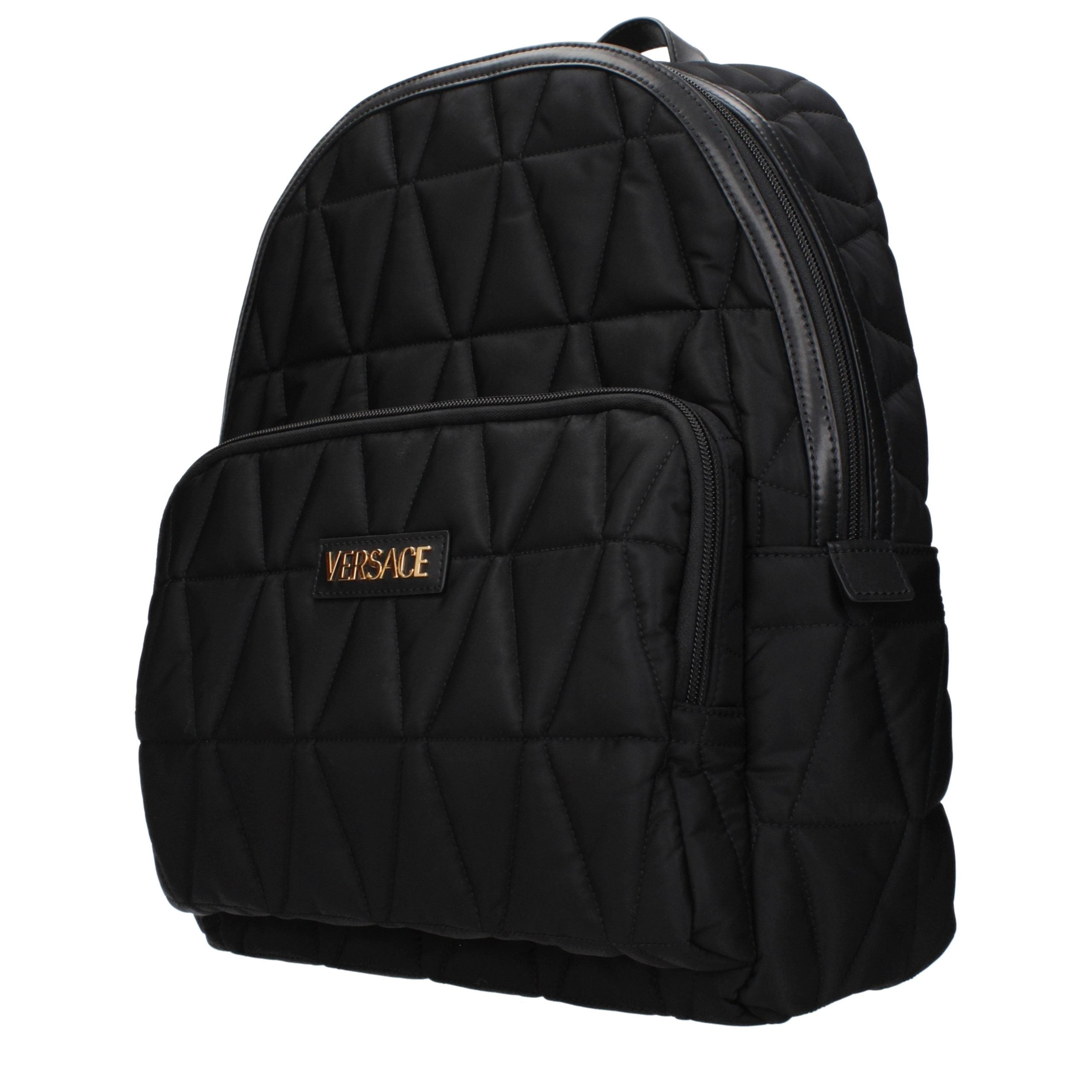 Versace Fabric Backpack in Black