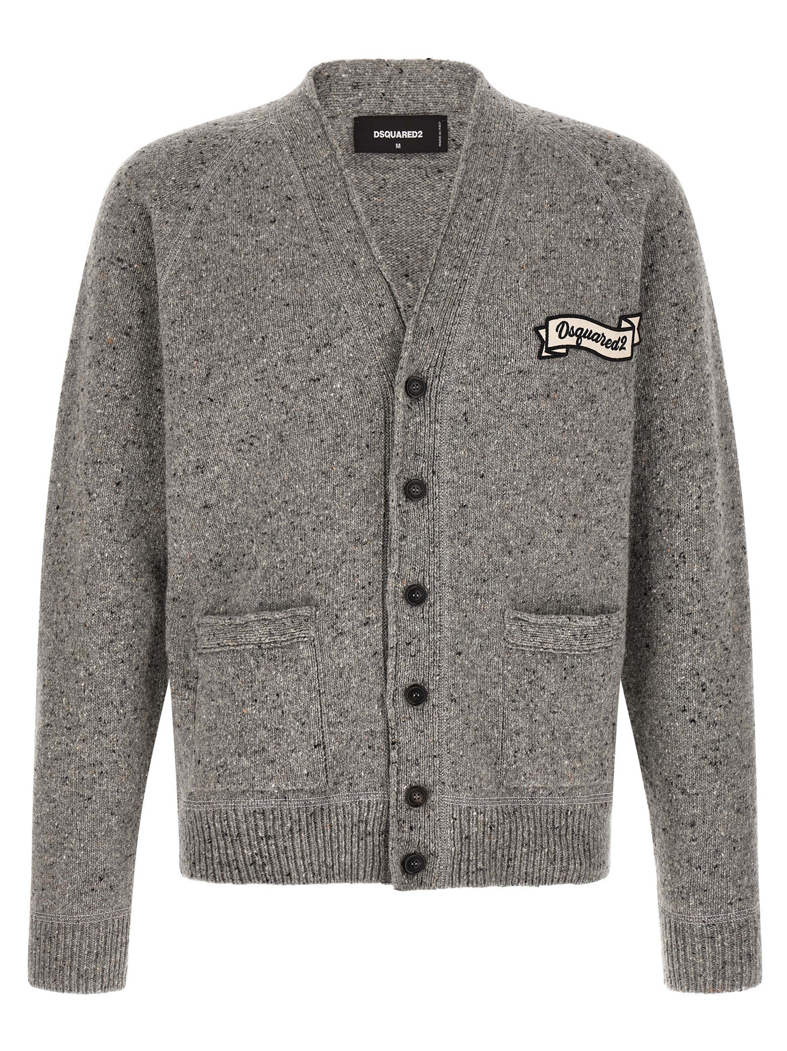 Dsquared² Wool Blend Cardigan in Grey