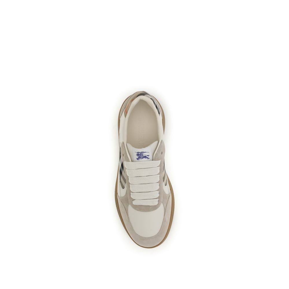 Burberry Calf Leather Sneakers in Beige
