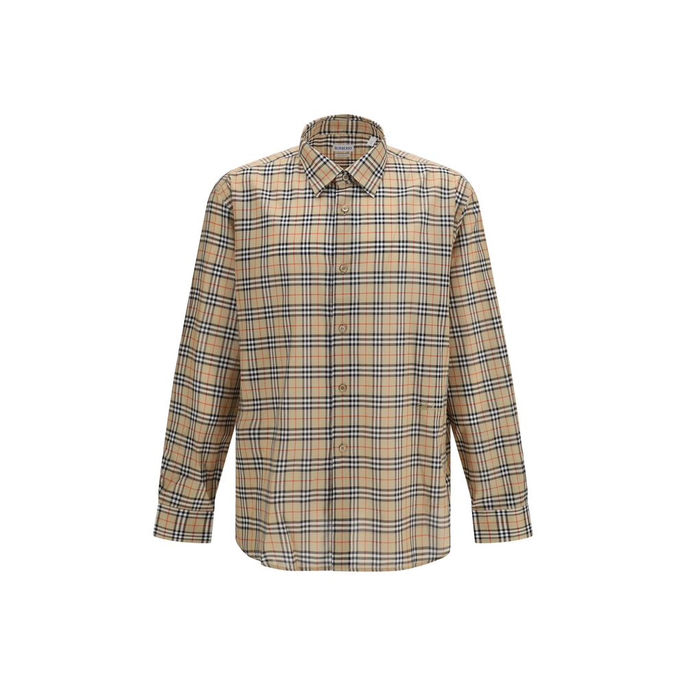 Burberry Βαμβακερό Πουκάμισο με Καρό Μοτίβο σε Μπεζ