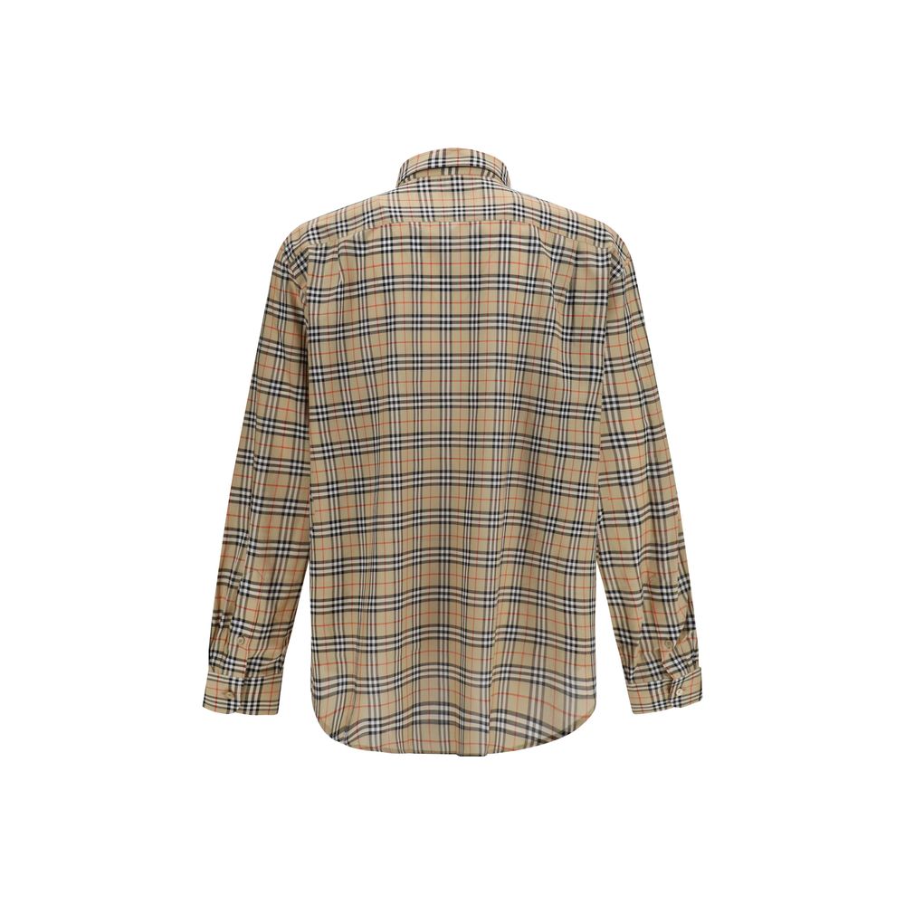 Burberry Βαμβακερό Πουκάμισο με Καρό Μοτίβο σε Μπεζ