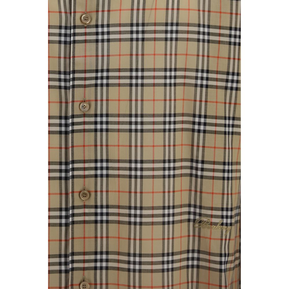 Burberry Βαμβακερό Πουκάμισο με Καρό Μοτίβο σε Μπεζ
