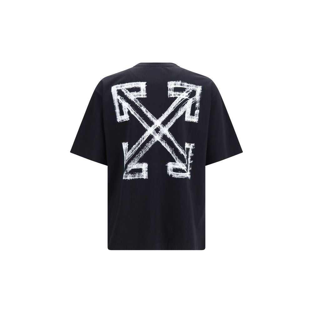 Off-White 100% Cotton T-Shirt in Black