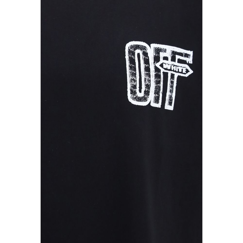 Off-White 100% Cotton T-Shirt in Black