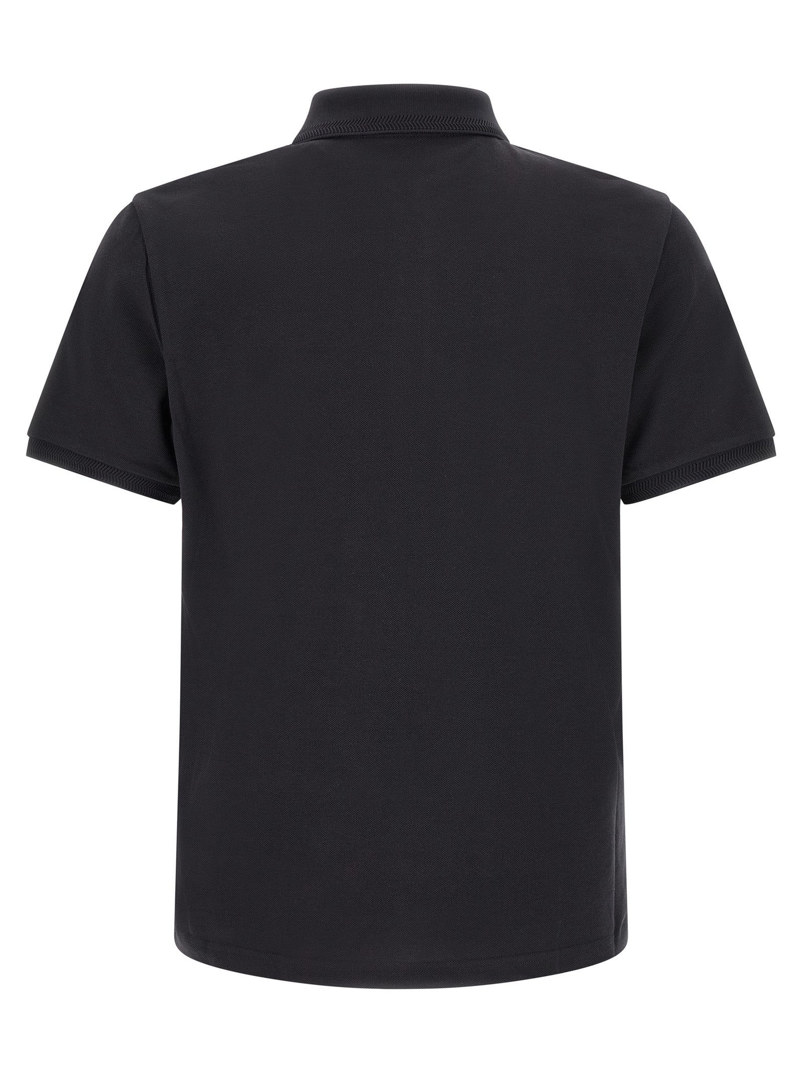 Moncler Cotton Polo Shirt in Blue
