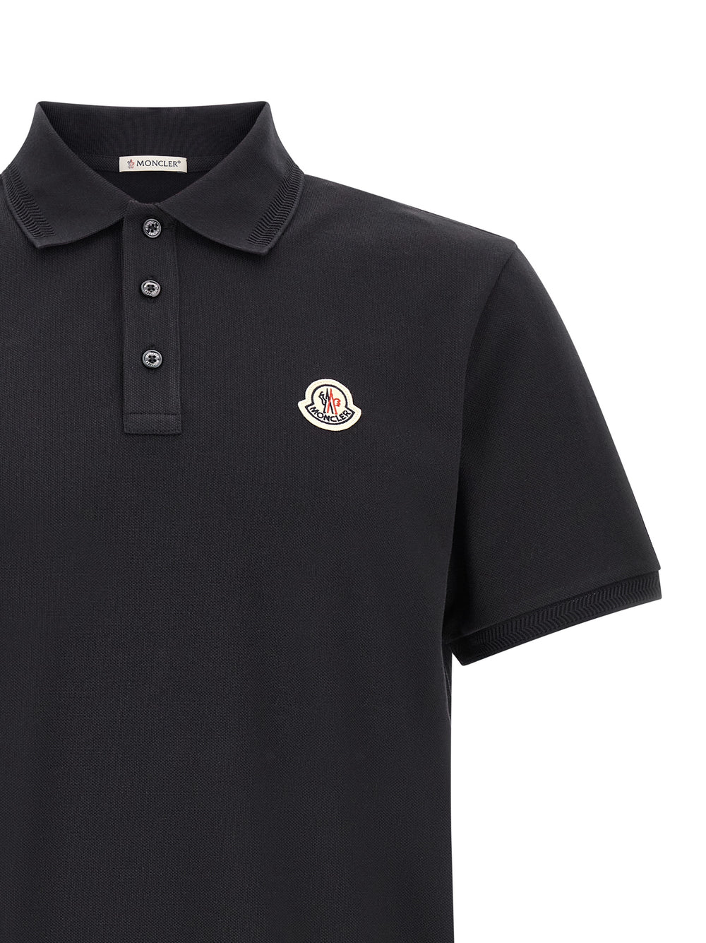 Moncler Cotton Polo Shirt in Blue