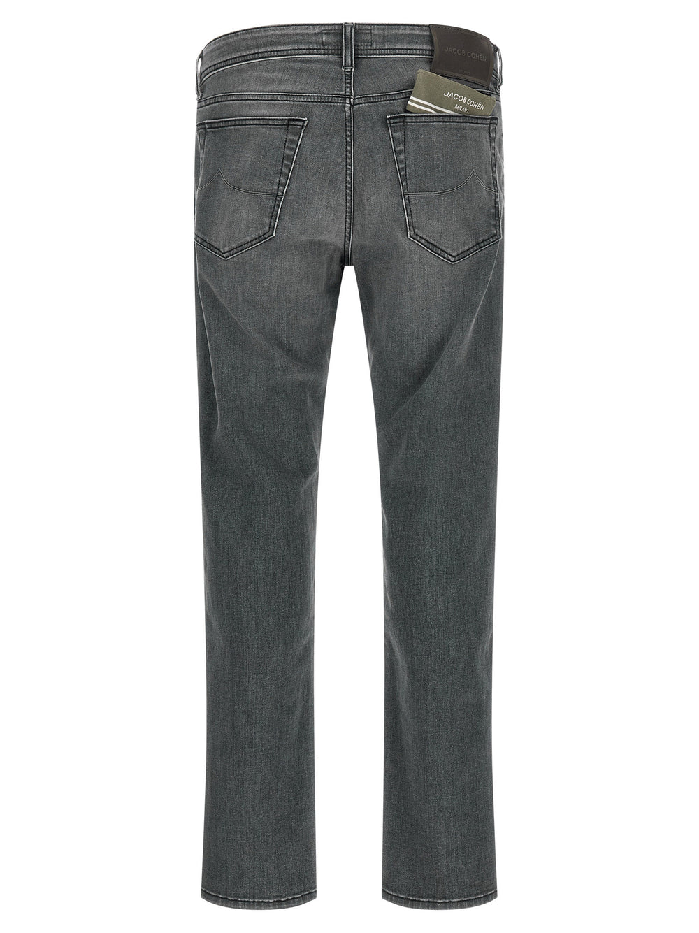 Gray Cotton Slim Fit Jeans