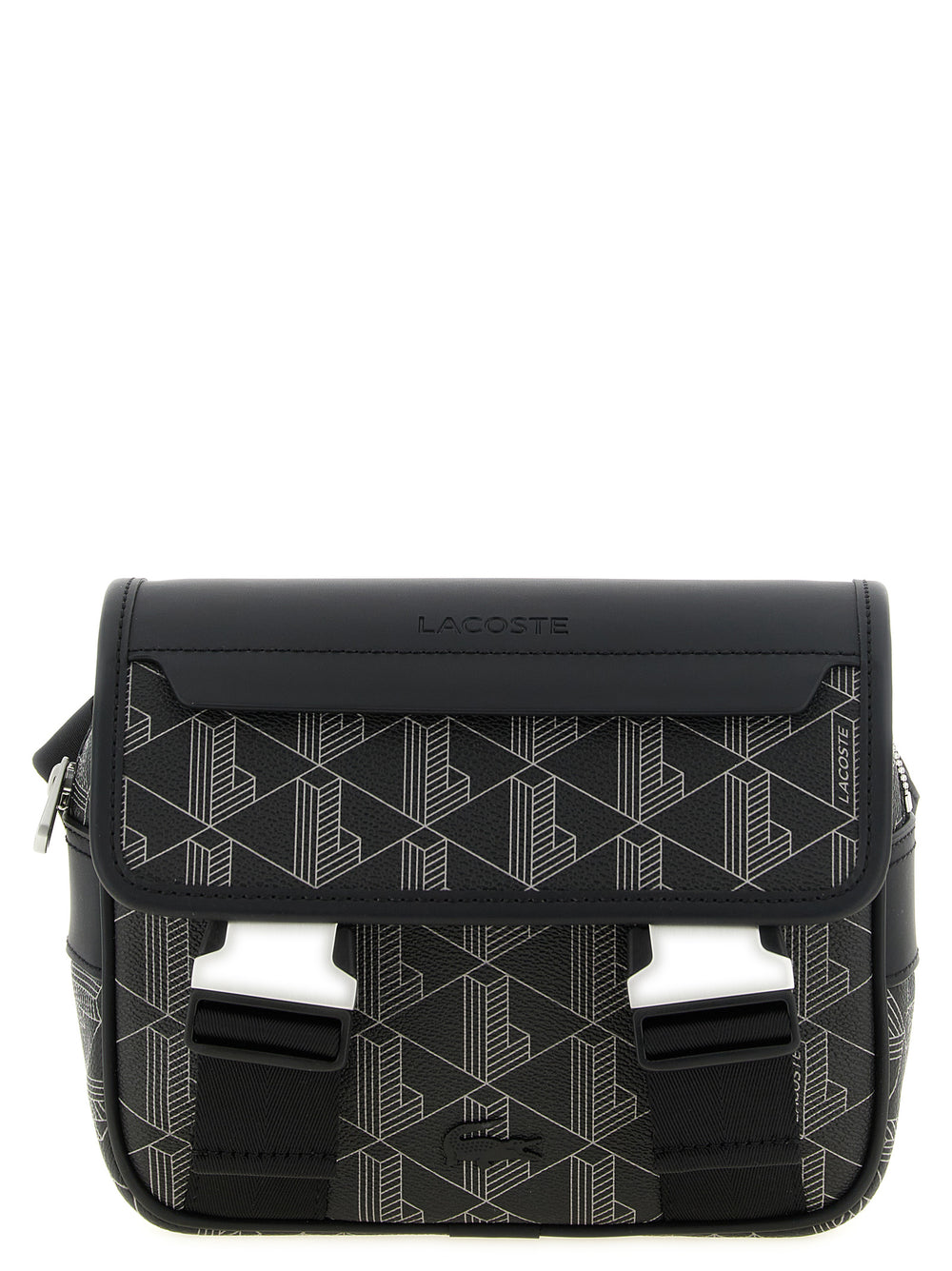 Lacoste Black PVC Crossbody Bag