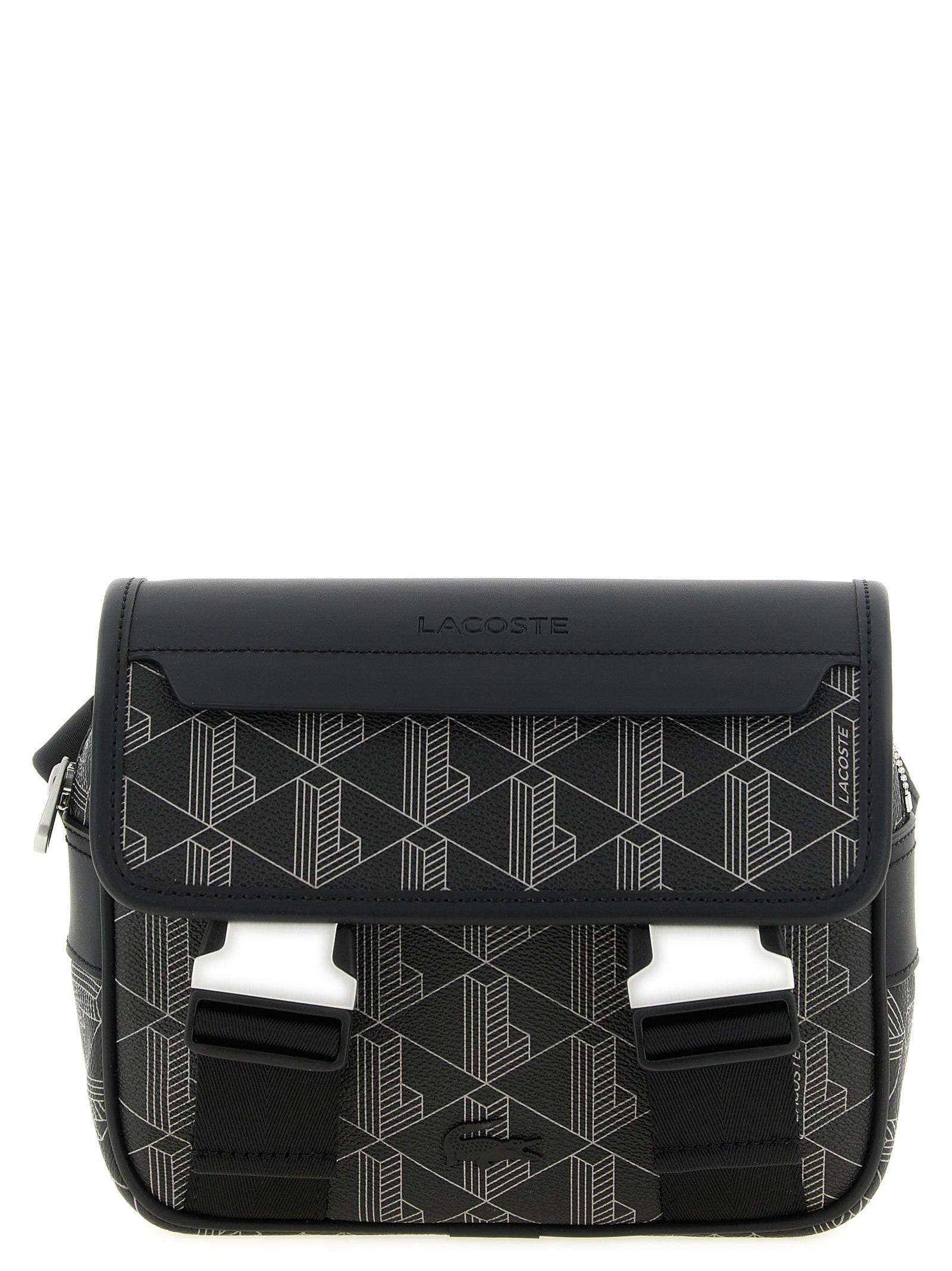 Lacoste Black PVC Crossbody Bag