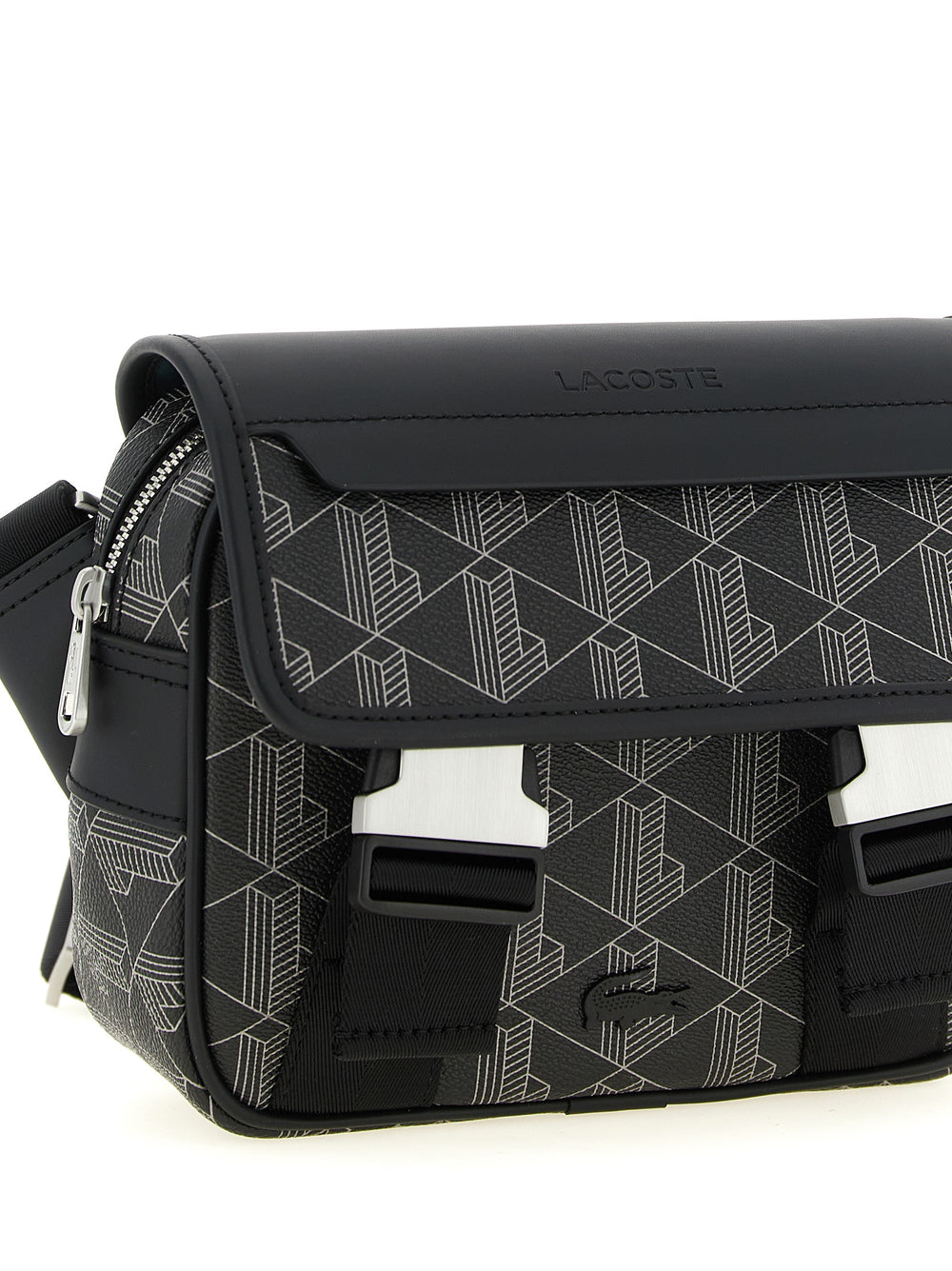 Lacoste Black PVC Crossbody Bag
