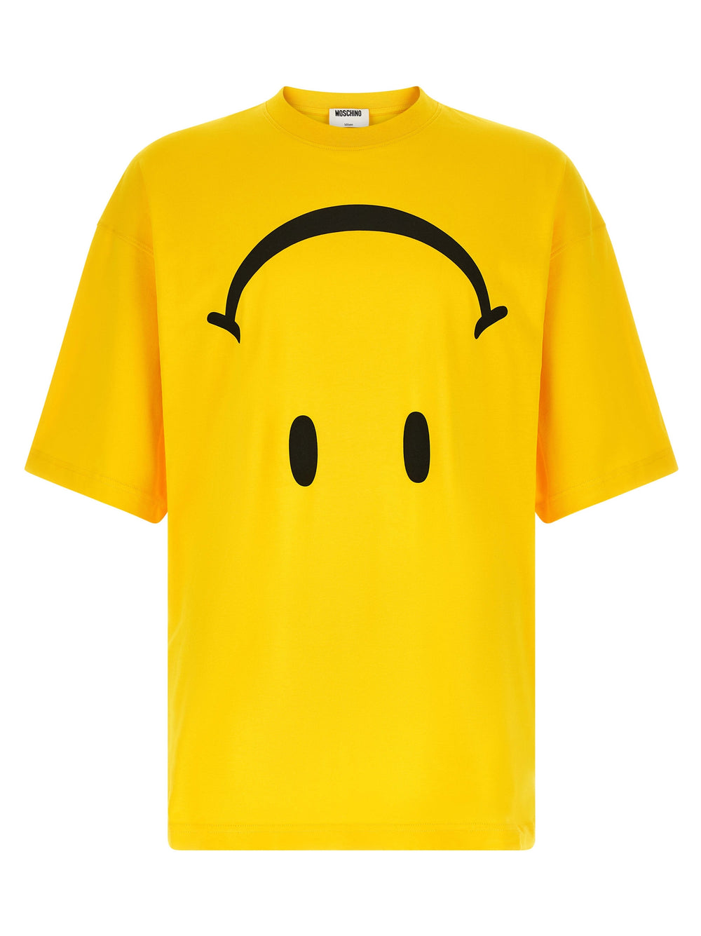 Moschino 100% Cotton Bicolor T-Shirt in Yellow