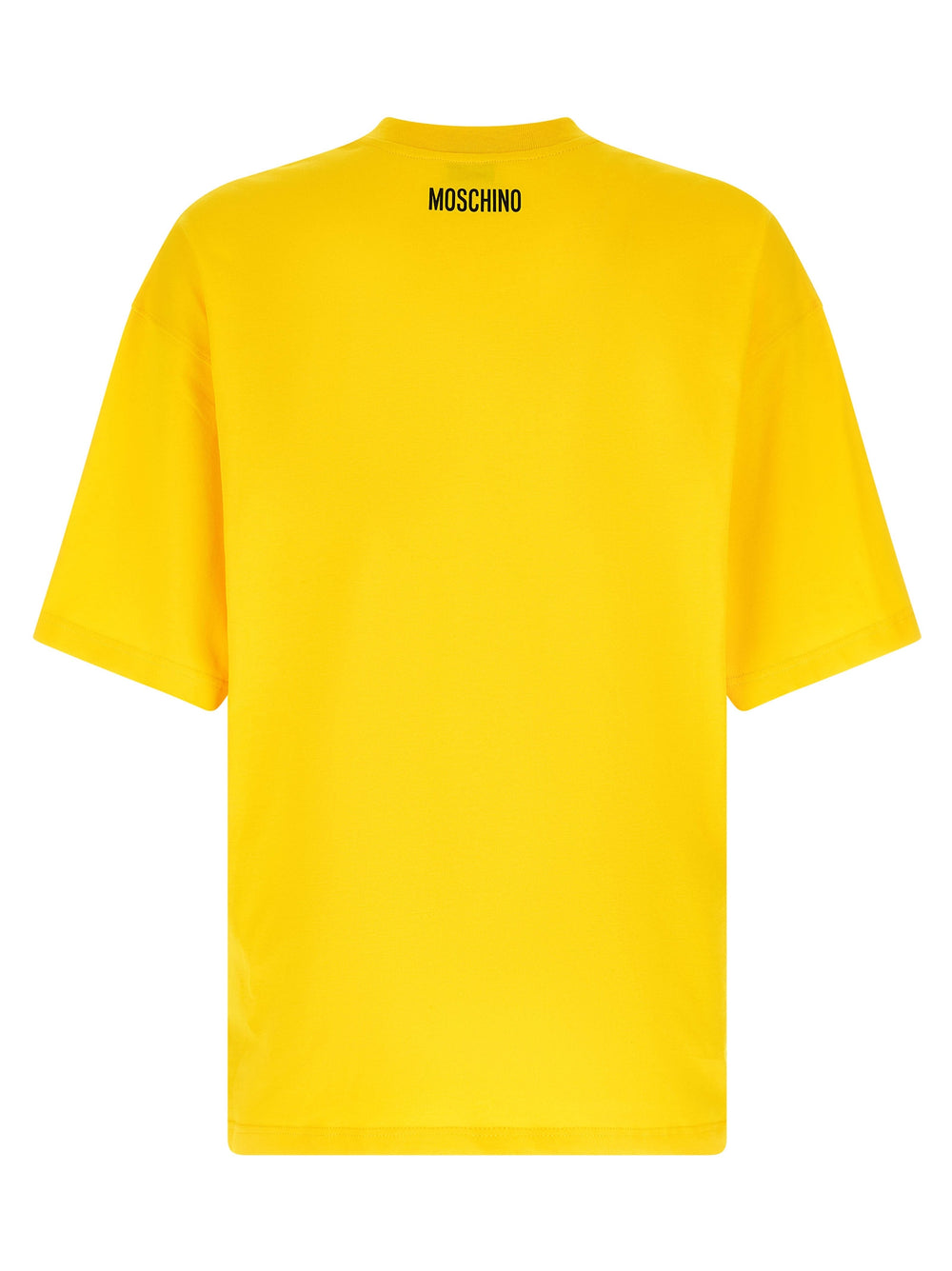 Moschino 100% Cotton Bicolor T-Shirt in Yellow