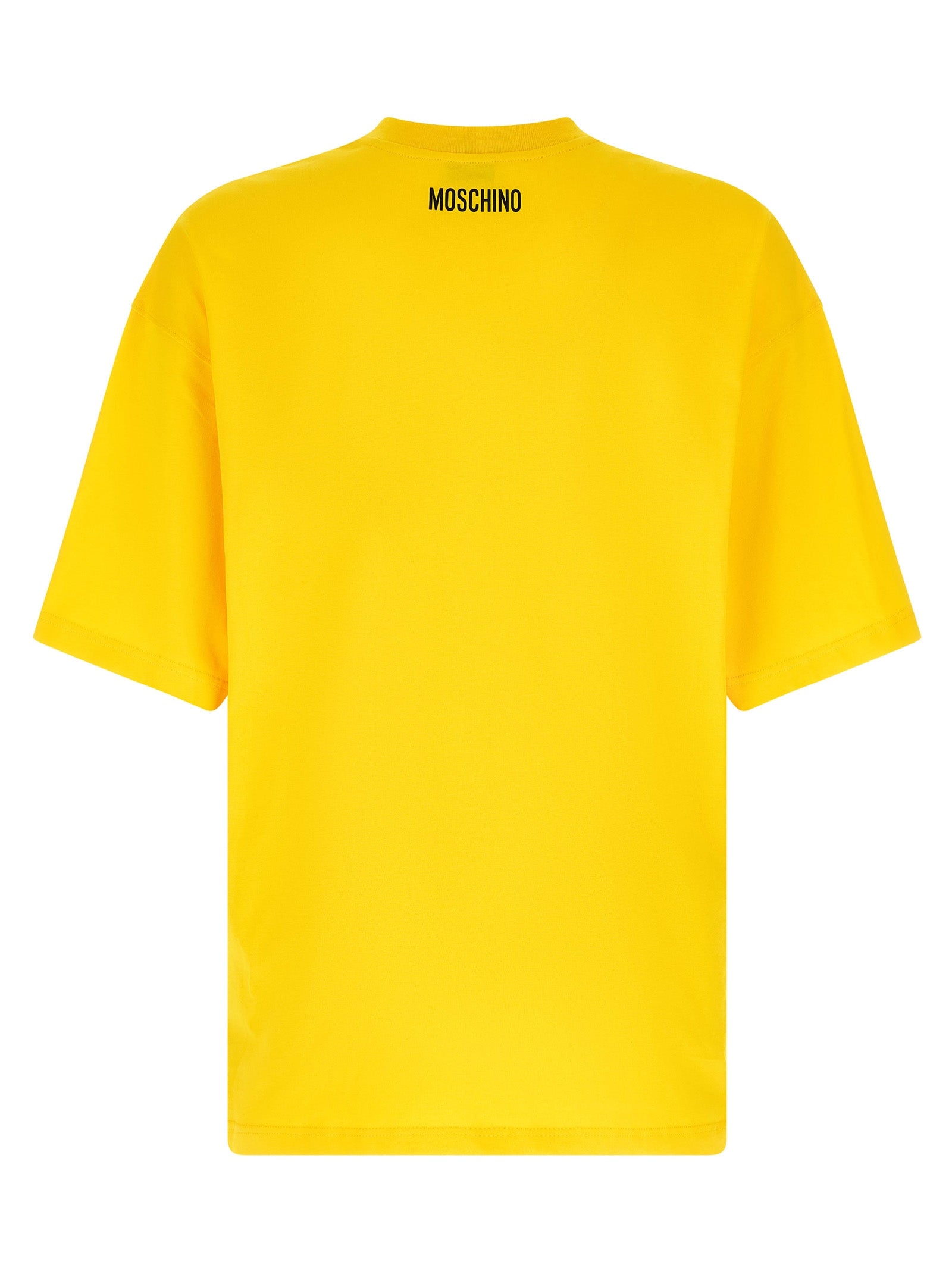 Moschino 100% Cotton Bicolor T-Shirt in Yellow