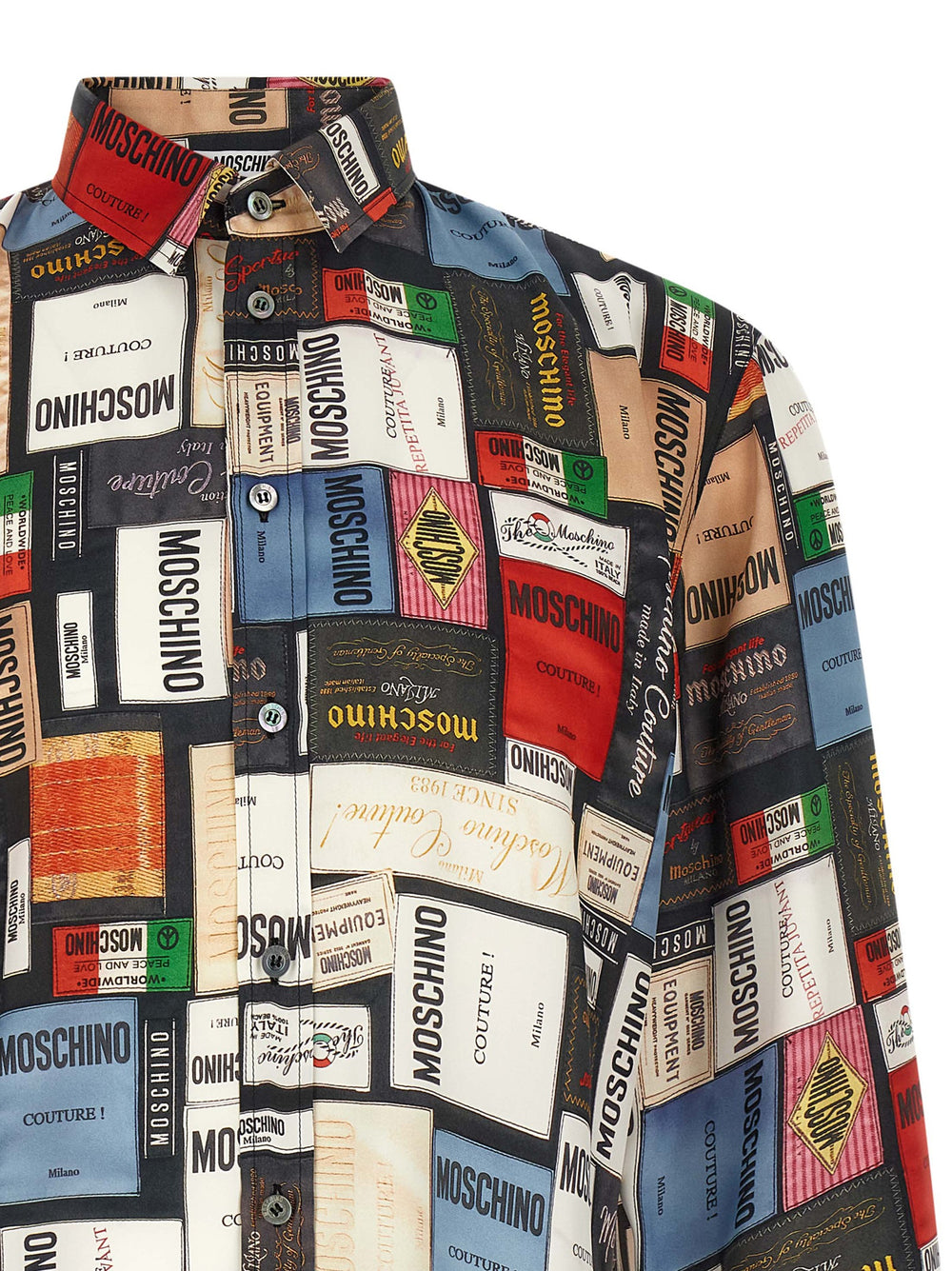 Moschino Πουκάμισο από 100% Μετάξι σε Multicolor