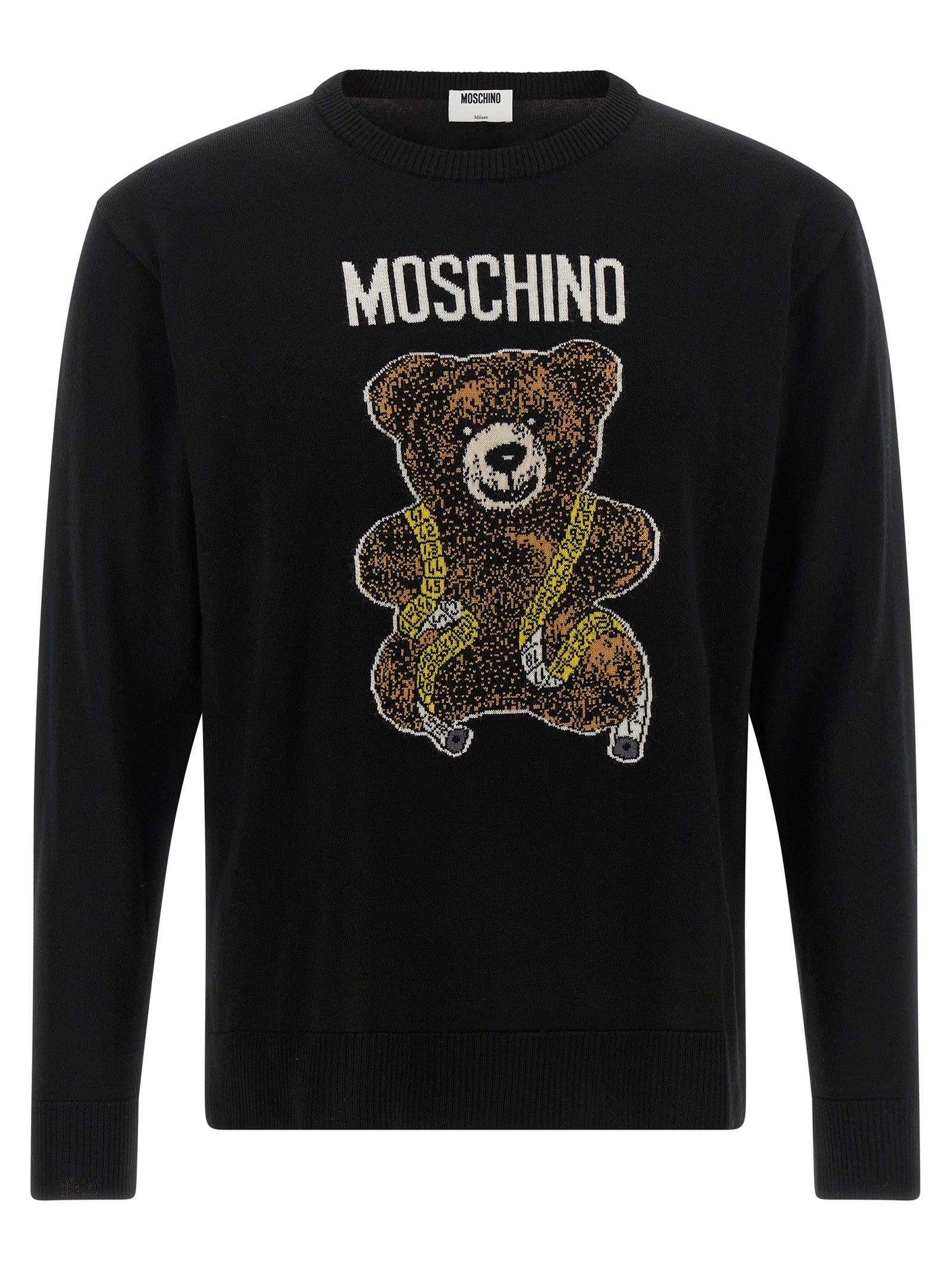 Moschino 100% Virgin Wool Cardigan in Black