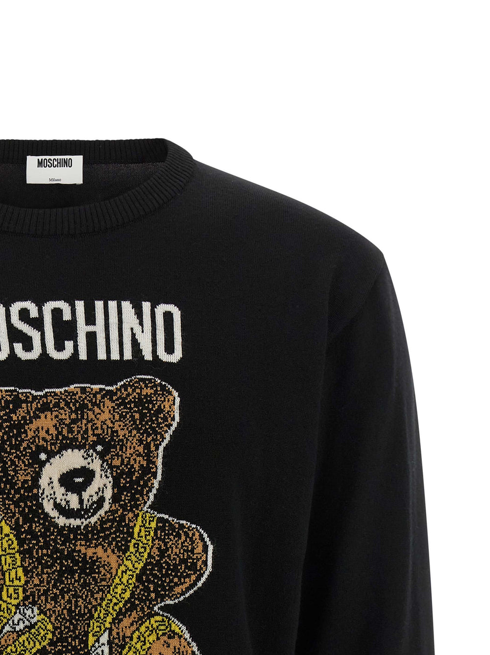 Moschino 100% Virgin Wool Cardigan in Black