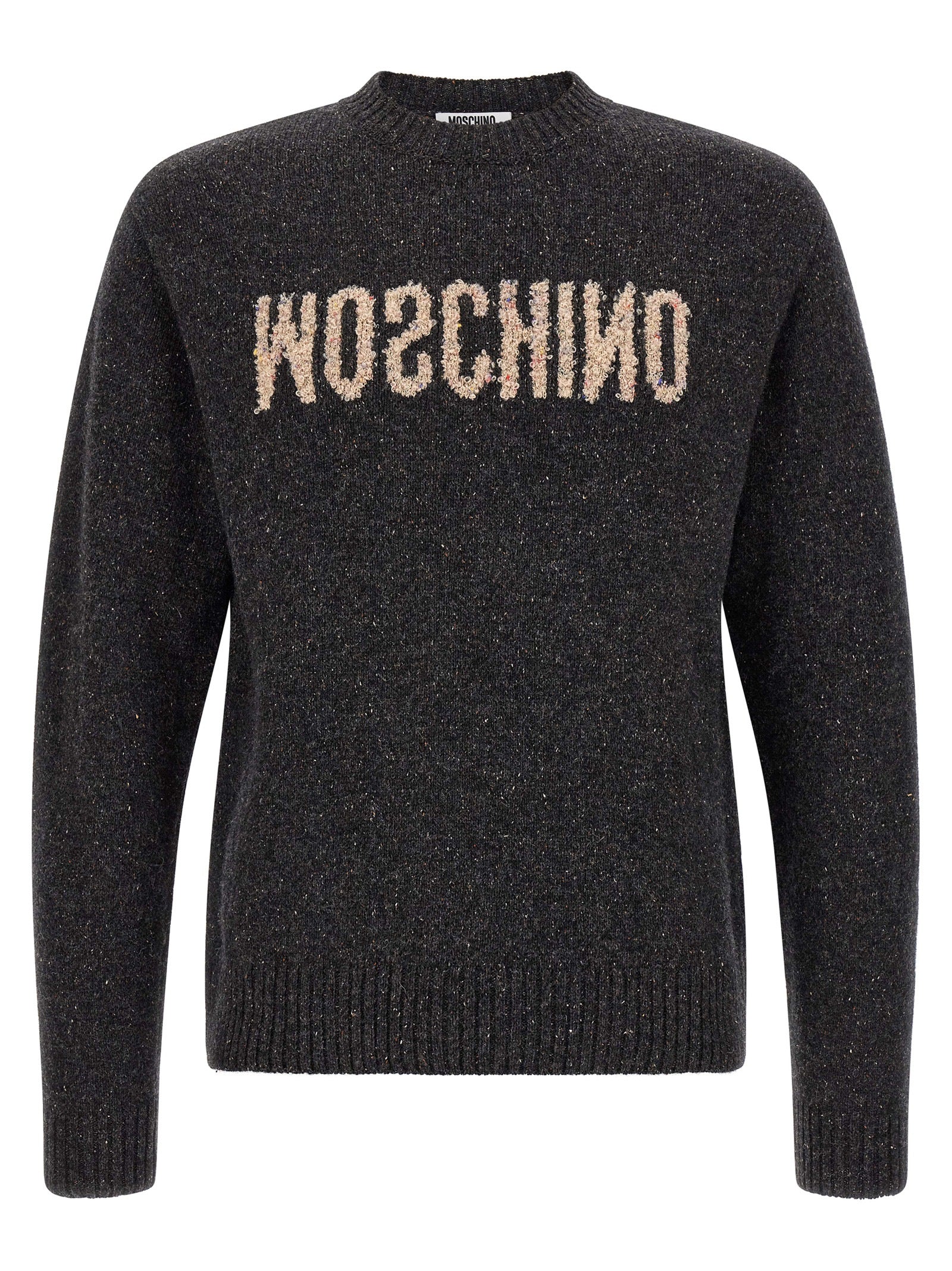 Moschino Wool Blend Cardigan in Gray