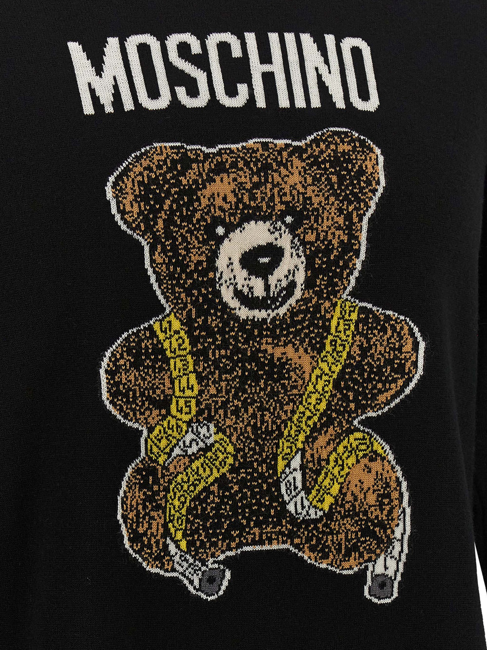 Moschino 100% Virgin Wool Cardigan in Black